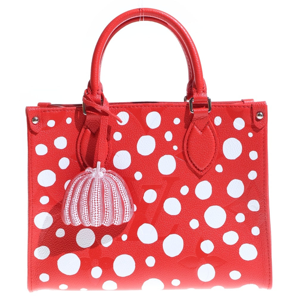 LOUIS VUITTON(ルイヴィトン) ×草間彌生 オンザゴー PM ハンドバッグ ショルダーバッグ レッド M46412 レディース
