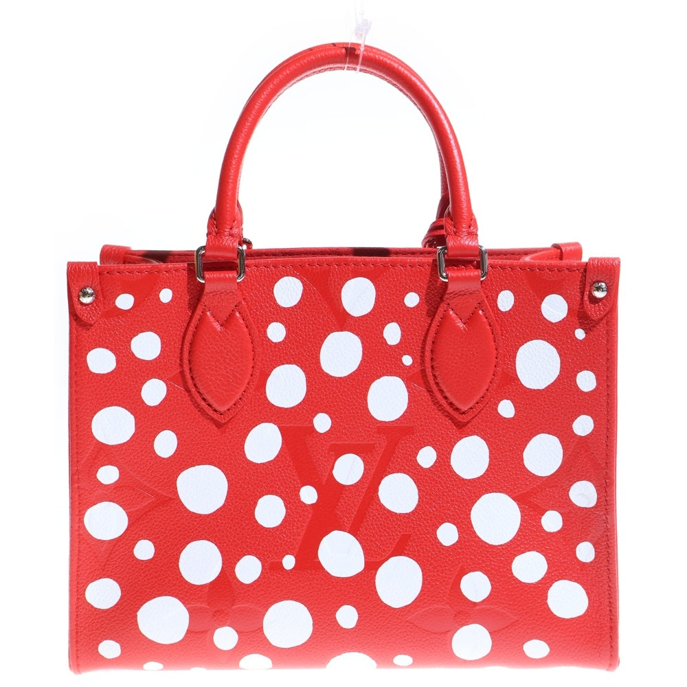 LOUIS VUITTON(ルイヴィトン) ×草間彌生 オンザゴー PM ハンドバッグ ショルダーバッグ レッド M46412 レディース