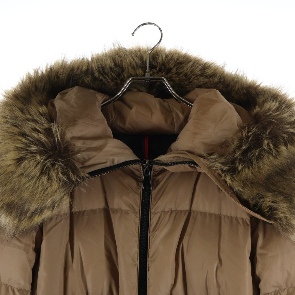 MONCLER(モンクレール) 21AW BOUCAGE ファーフーデッドダウンコート ベージュ レディース