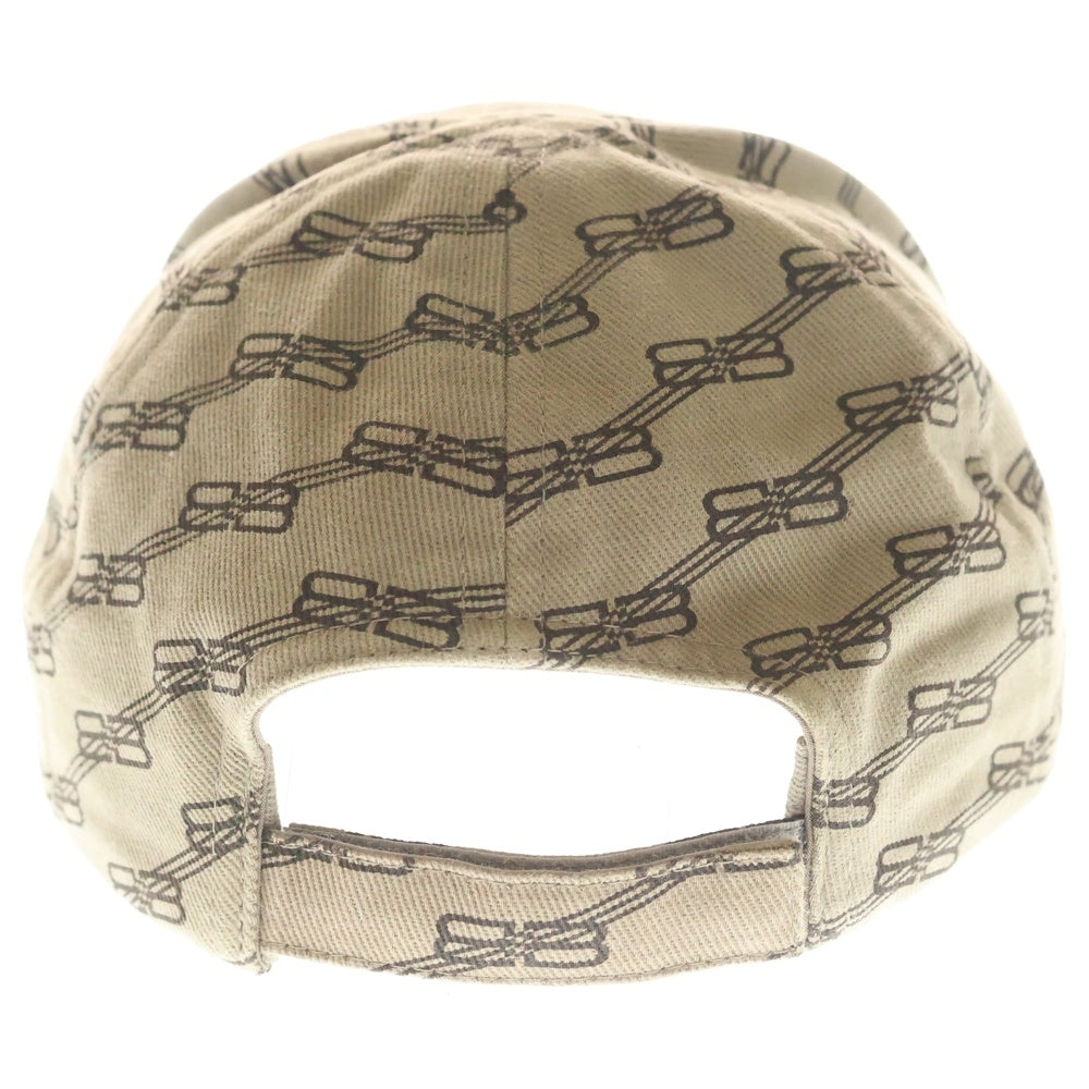 BALENCIAGA(バレンシアガ) BBロゴ モノグラム ベースボールキャップ 帽子 ベージュ