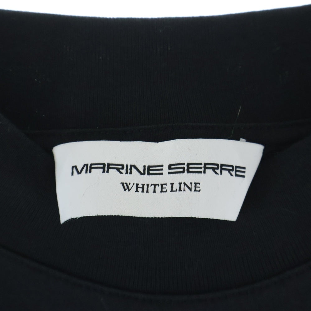 MARINE SERRE(マリーン セル) 19AW ムーンプリント 半袖Tシャツ カットソー ブラック レディース