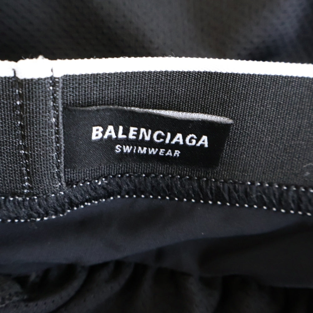 BALENCIAGA(バレンシアガ) セットアップ メッシュ ロゴプリント 半袖Tシャツ ハーフ ショートパンツ ショーツ ブラック