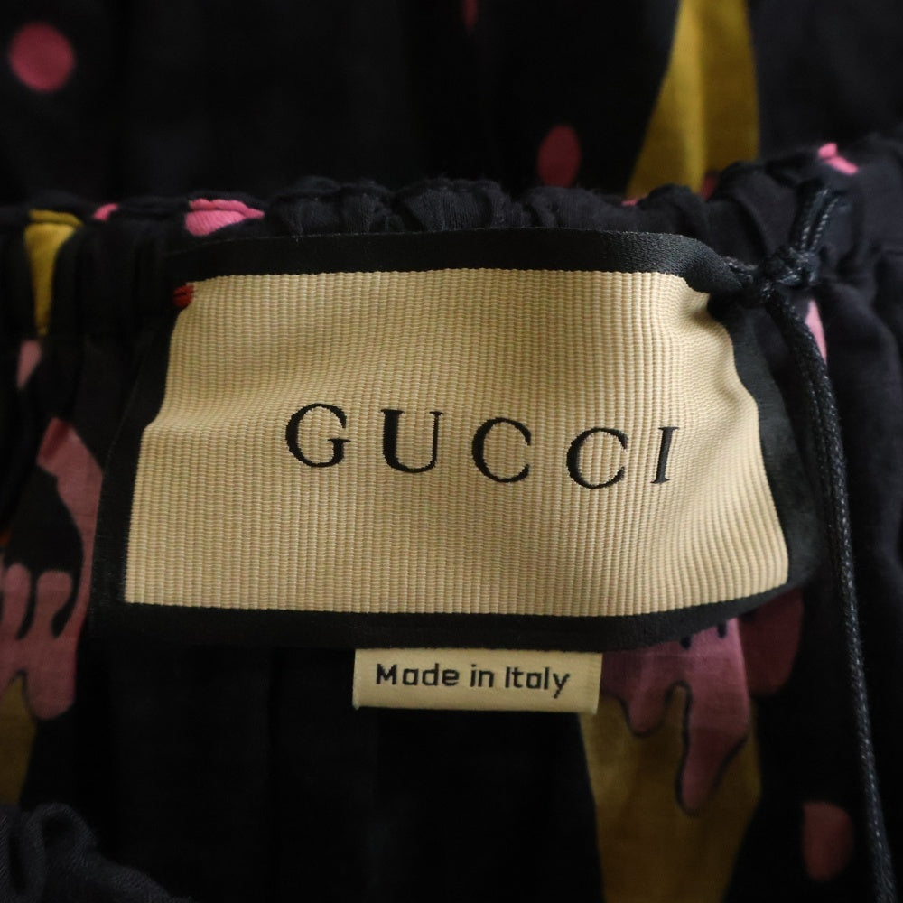 GUCCI(グッチ) アイスクリームプリント コットンワンピース ブラック 36 730392 ZALYA