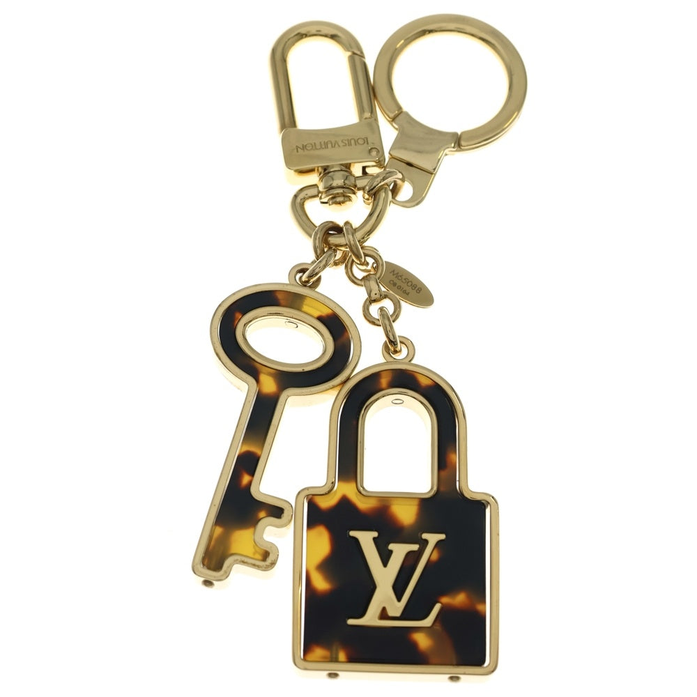 LOUIS VUITTON(ルイヴィトン) ポルトクレ コンフィダンス バッグチャーム キーホルダー キーリング ブラウン×ゴールド GP M65088