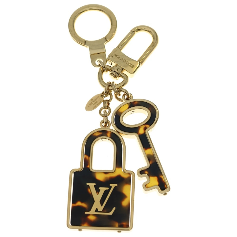 LOUIS VUITTON(ルイヴィトン) ポルトクレ コンフィダンス バッグチャーム キーホルダー キーリング ブラウン×ゴールド GP M65088