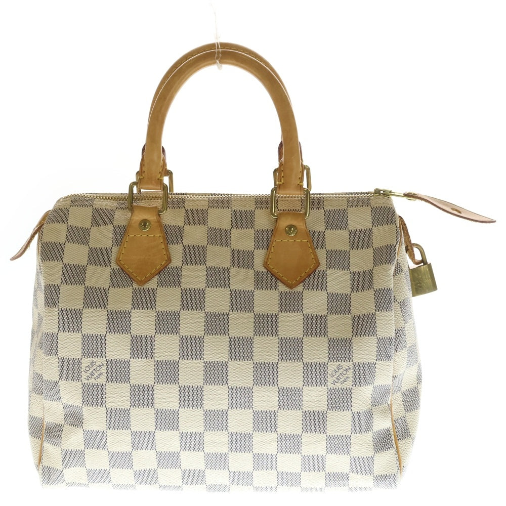 LOUIS VUITTON(ルイヴィトン) ダミエアズール スピーディ25 ハンドバッグ ボストンバッグ アイボリー レザー×PVC N41534 ゴールド金具