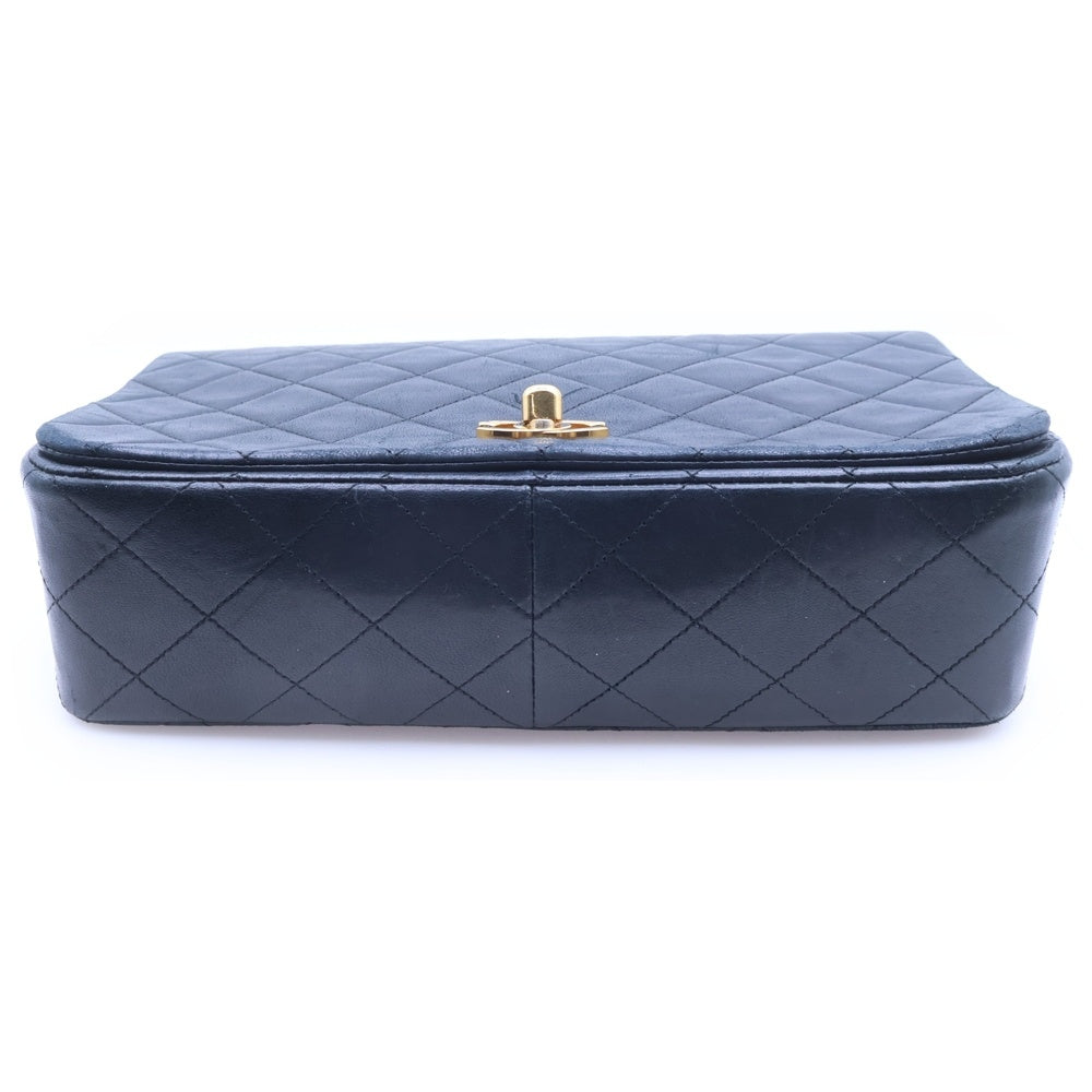 CHANEL(シャネル) マトラッセ23 フルフラップ チェーンショルダーバッグ 黒 ラムスキン GD金具 レディース