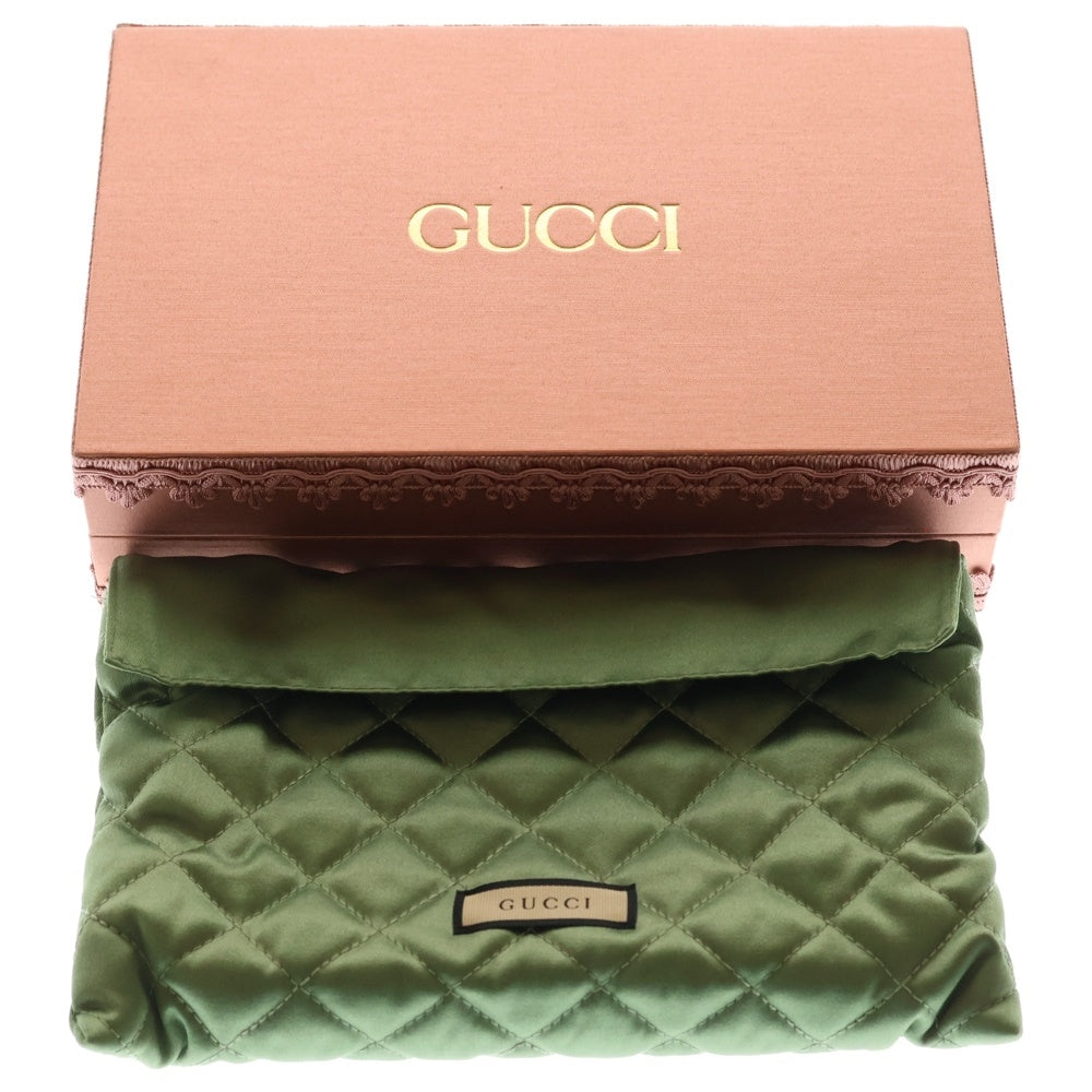 GUCCI(グッチ) GGマーモント ラウンドファスナーロングウォレット 長財布 グリーン パイソン 456117 ゴールド金具 レディース