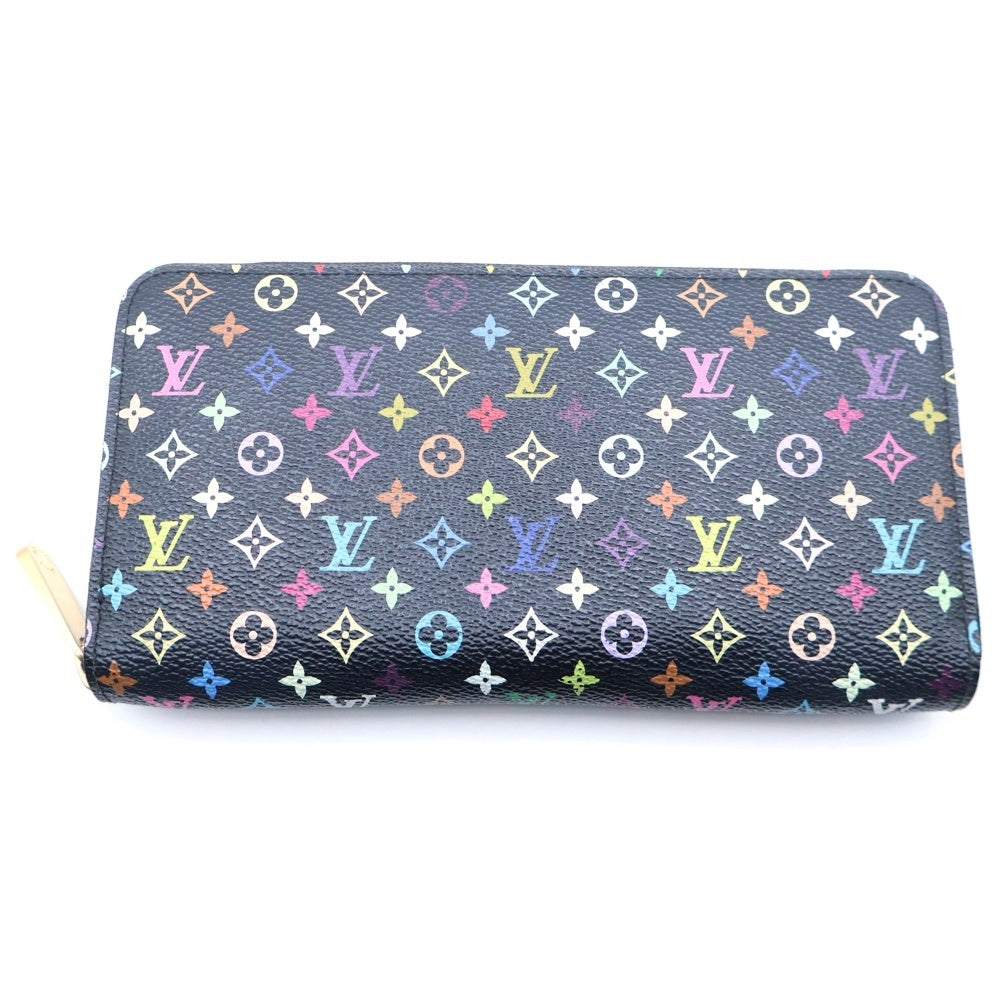 LOUIS VUITTON(ルイヴィトン) モノグラム ジッピーウォレット ロングウォレット 長財布 ブラック マルチカラー フューシャ M60243 ゴールド金具