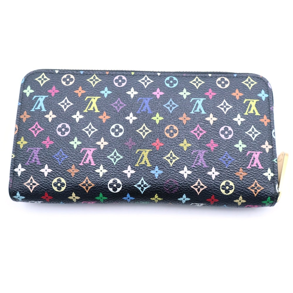 LOUIS VUITTON(ルイヴィトン) モノグラム ジッピーウォレット ロングウォレット 長財布 ブラック マルチカラー フューシャ M60243 ゴールド金具