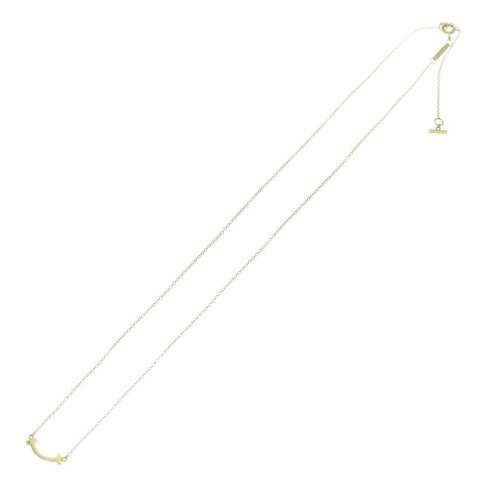 TIFFANY & Co.(ティファニー) Tスマイル ミニ ネックレス ペンダント チェーン ゴールド AU750 2.2g