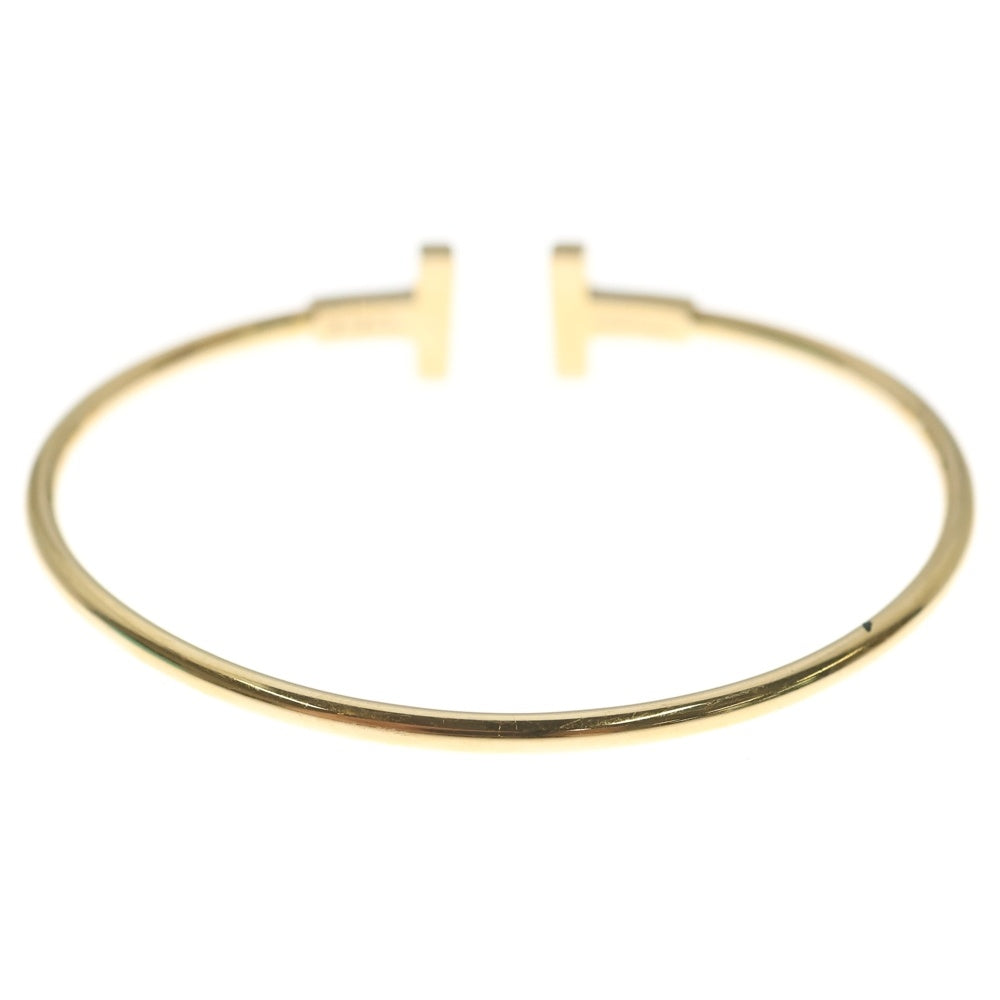 TIFFANY & Co.(ティファニー) Tワイヤー マザーオブパール バングル ブレスレット K18 ゴールド