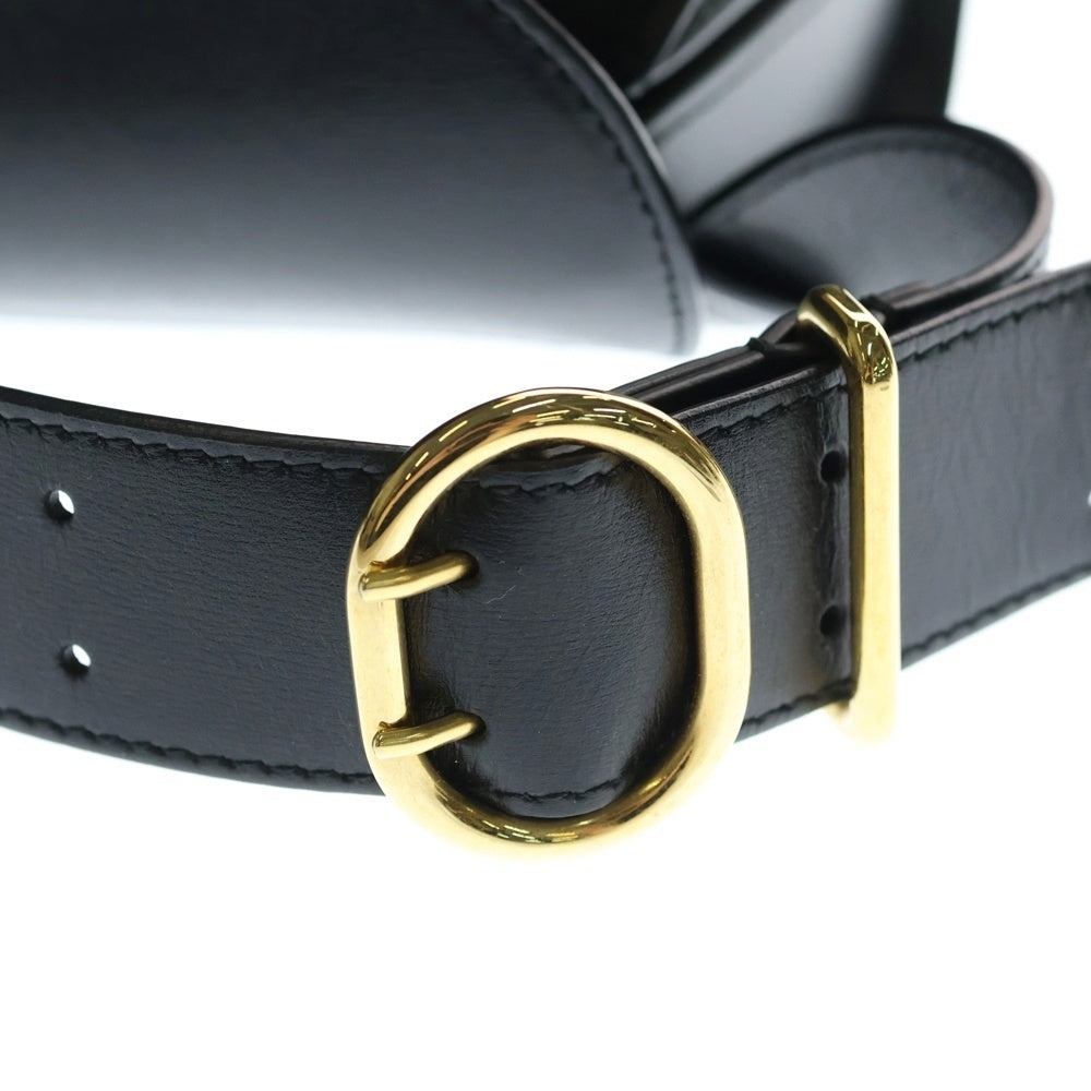 JIL SANDER(ジルサンダー) カンノーロ スモール レザー ワンショルダーバッグ ゴールド金具 ブラック レディース