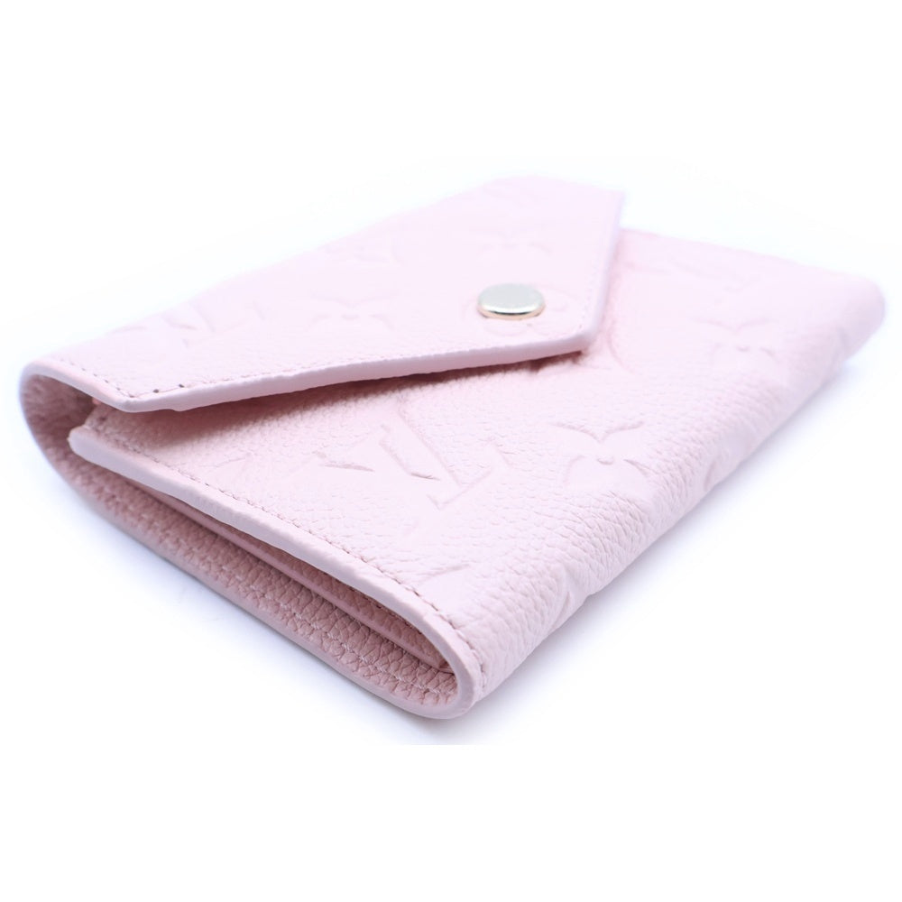 LOUIS VUITTON(ルイヴィトン) モノグラムアンプラント ポルトフォイユヴィクトリーヌ 三つ折り財布 コンパクトウォレット ピンク レザー M26895 ゴールド金具 レディース