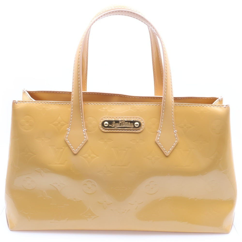 LOUIS VUITTON(ルイヴィトン) モノグラムヴェルニ ウィルシャーPM ハンドバッグ ミニバッグ イエロー レザー×パテント M91642 ゴールド金具 レディース