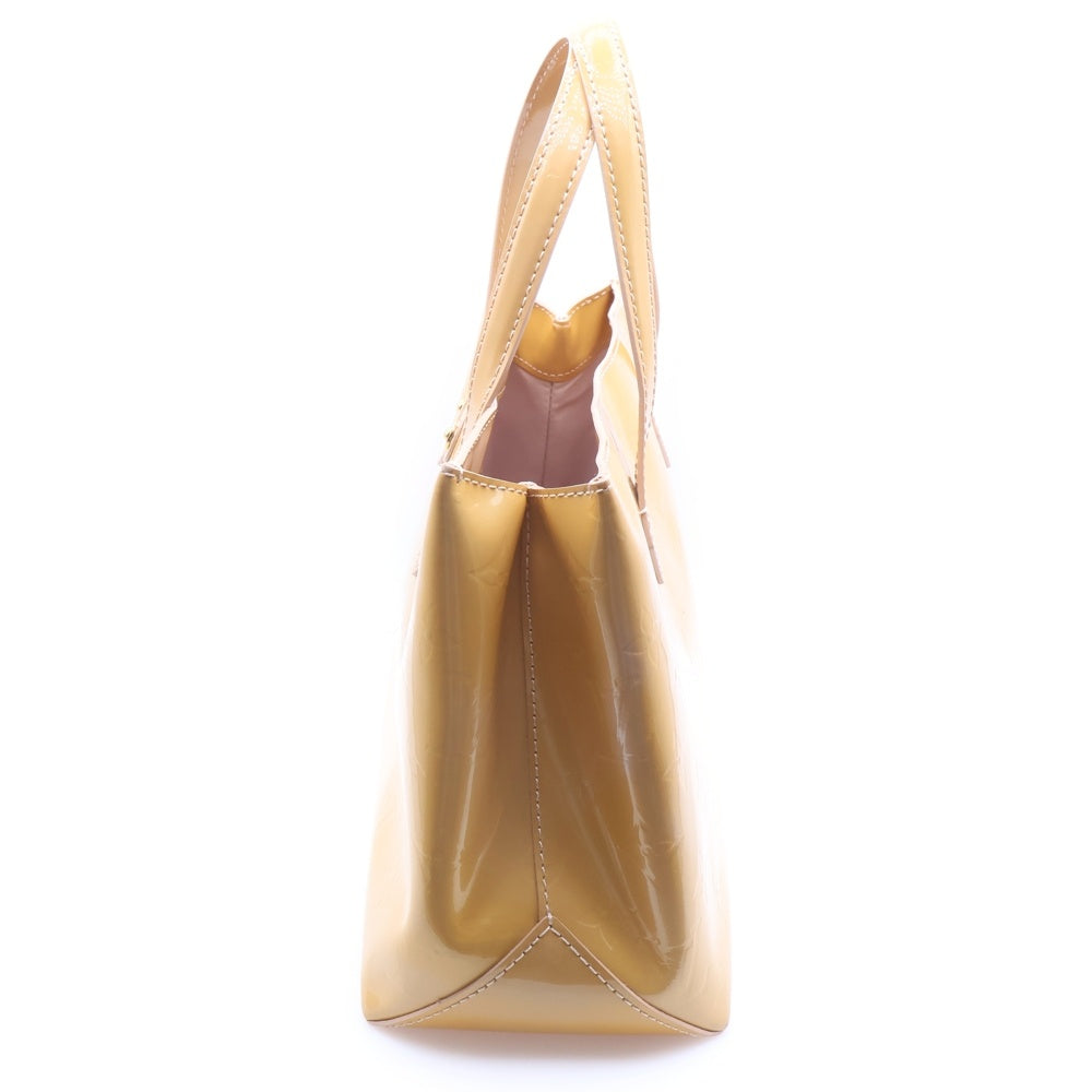 LOUIS VUITTON(ルイヴィトン) モノグラムヴェルニ ウィルシャーPM ハンドバッグ ミニバッグ イエロー レザー×パテント M91642 ゴールド金具 レディース