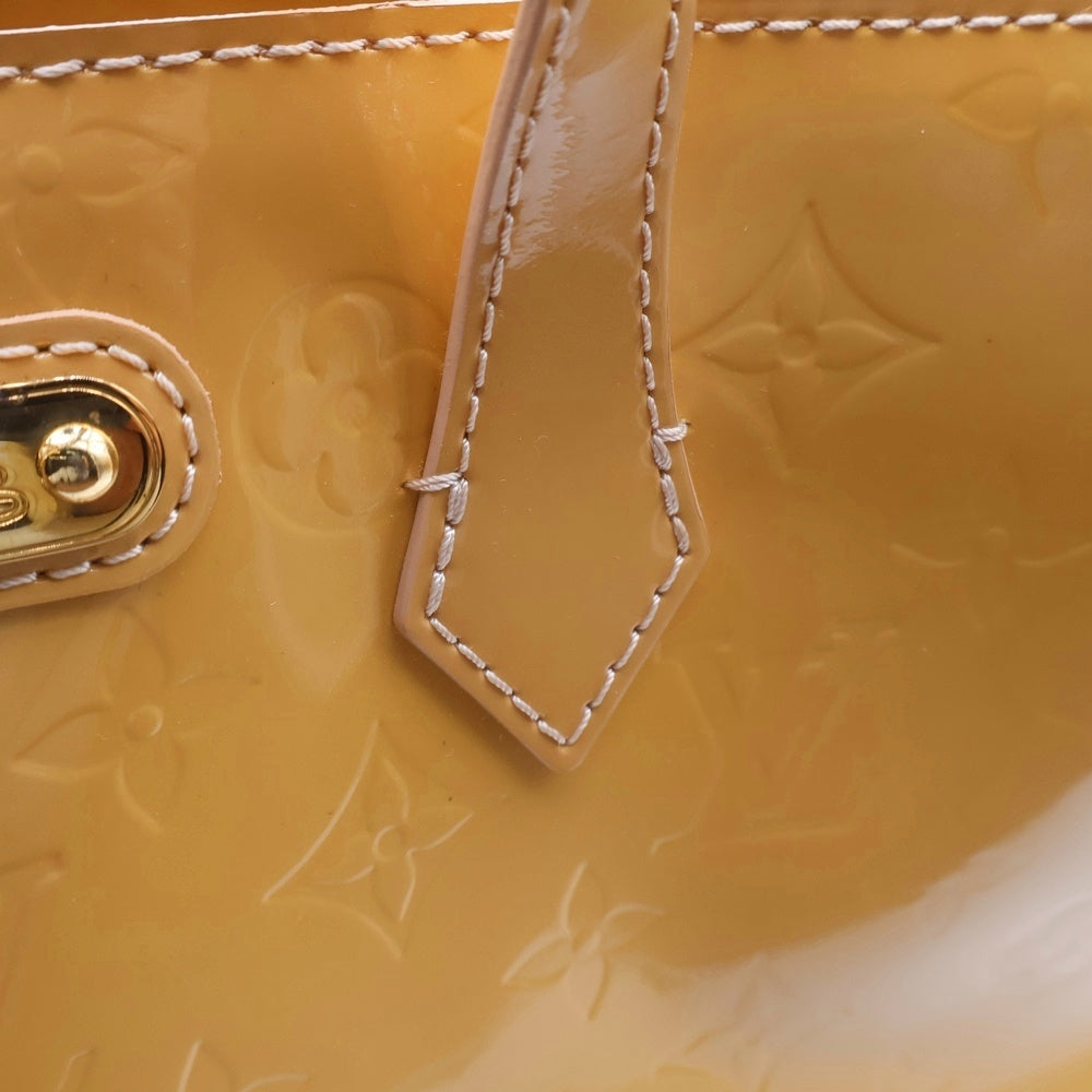 LOUIS VUITTON(ルイヴィトン) モノグラムヴェルニ ウィルシャーPM ハンドバッグ ミニバッグ イエロー レザー×パテント M91642 ゴールド金具 レディース