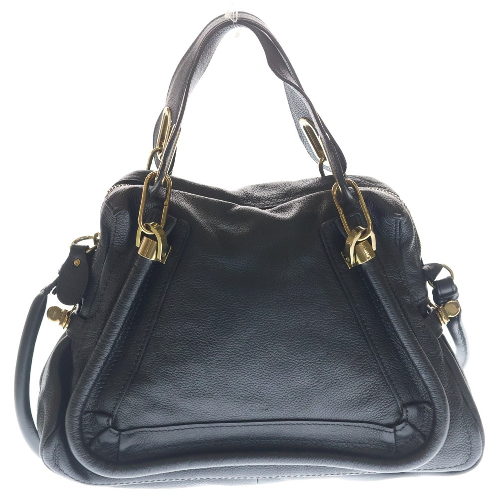 Chloe(クロエ) パラティ 2WAYバッグ ハンドバッグ ショルダーバッグ ブラック レザー ゴールド金具 レディース