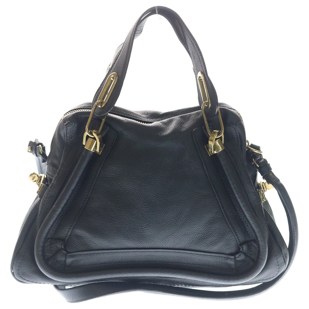 Chloe(クロエ) パラティ 2WAYバッグ ハンドバッグ ショルダーバッグ ブラック レザー ゴールド金具 レディース