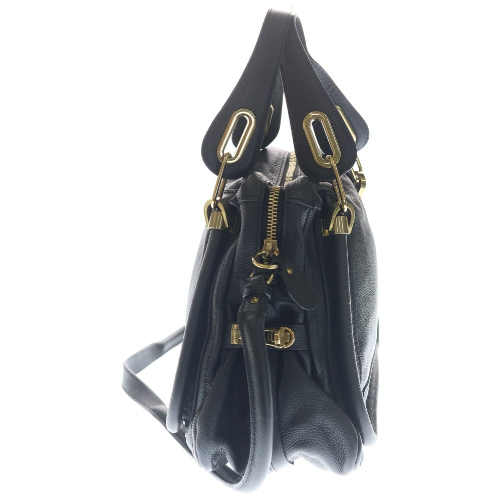 Chloe(クロエ) パラティ 2WAYバッグ ハンドバッグ ショルダーバッグ ブラック レザー ゴールド金具 レディース