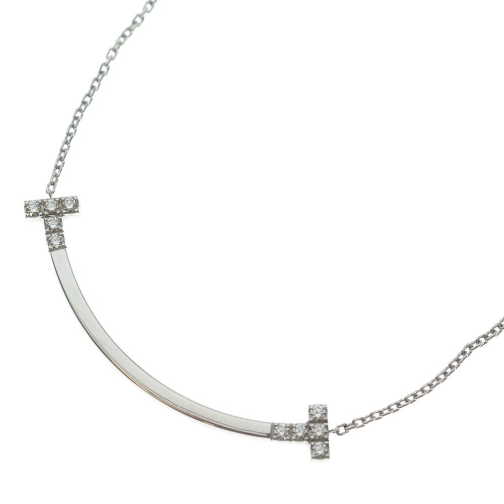 TIFFANY & Co.(ティファニー) Tスマイル ミディアム ダイヤモンド ネックレス ホワイトゴールド 750WG ジュエリー