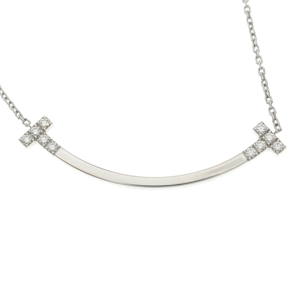 TIFFANY & Co.(ティファニー) Tスマイル ミディアム ダイヤモンド ネックレス ホワイトゴールド 750WG ジュエリー