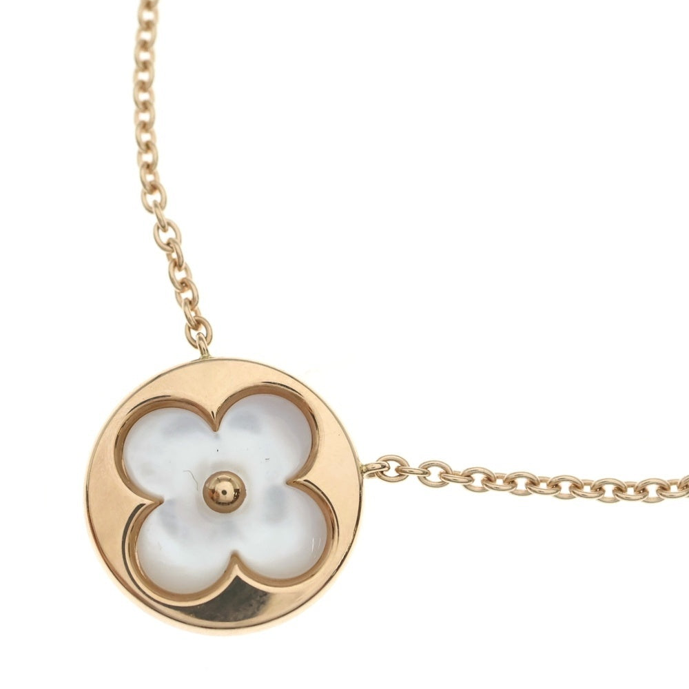 LOUIS VUITTON(ルイヴィトン) パンダンティフ モノグラム サン ナクレ マザーオブパール ネックレス ペンダント Au750 K18 PG ピンクゴールド Q93520