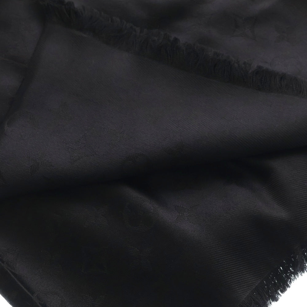 LOUIS VUITTON(ルイヴィトン) ショールモノグラム シルクウールストール ブラック M71329 レディース