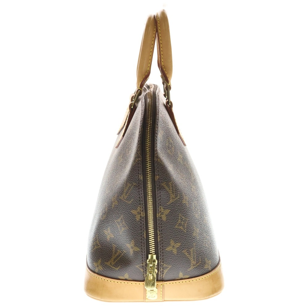 LOUIS VUITTON(ルイヴィトン) モノグラム アルマ ハンドバッグ ブラウン レザー×PVC ゴールド金具 M51130 レディース