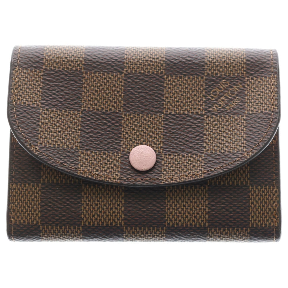 LOUIS VUITTON(ルイヴィトン) ダミエ ポルトモネロザリ ローズバレリーヌ コンパクトウォレット ミニ 財布 ブラウン N64423 レディース