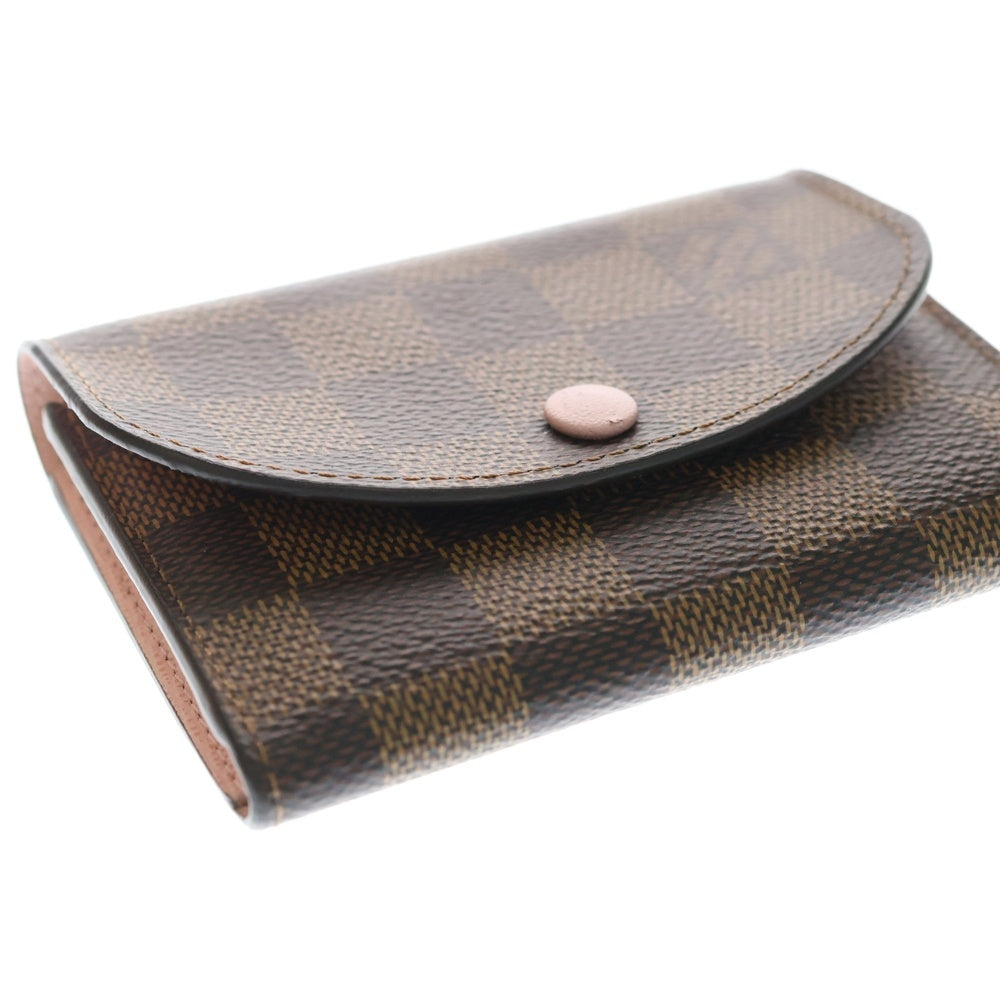 LOUIS VUITTON(ルイヴィトン) ダミエ ポルトモネロザリ ローズバレリーヌ コンパクトウォレット ミニ 財布 ブラウン N64423 レディース