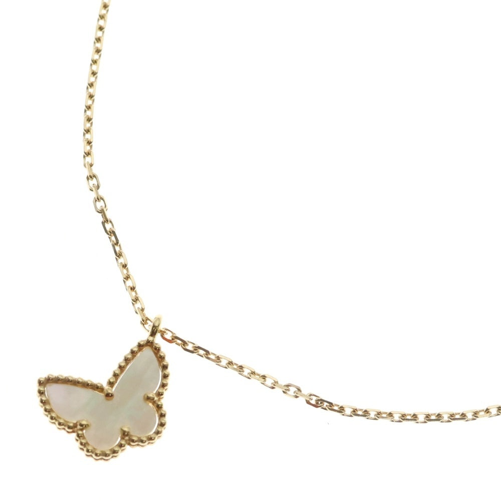 Van Cleef & Arpels(ヴァンクリーフアンドアーペル) スウィートアルハンブラ パピヨン マザーオブパール ネックレス イエローゴールド Au750YG VCARF69300 ジュエリー レディース