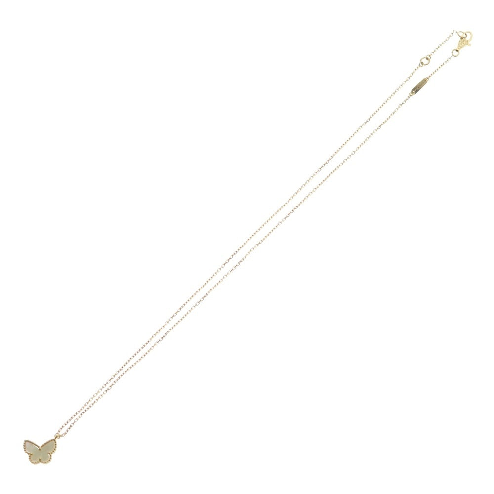 Van Cleef & Arpels(ヴァンクリーフアンドアーペル) スウィートアルハンブラ パピヨン マザーオブパール ネックレス イエローゴールド Au750YG VCARF69300 ジュエリー レディース