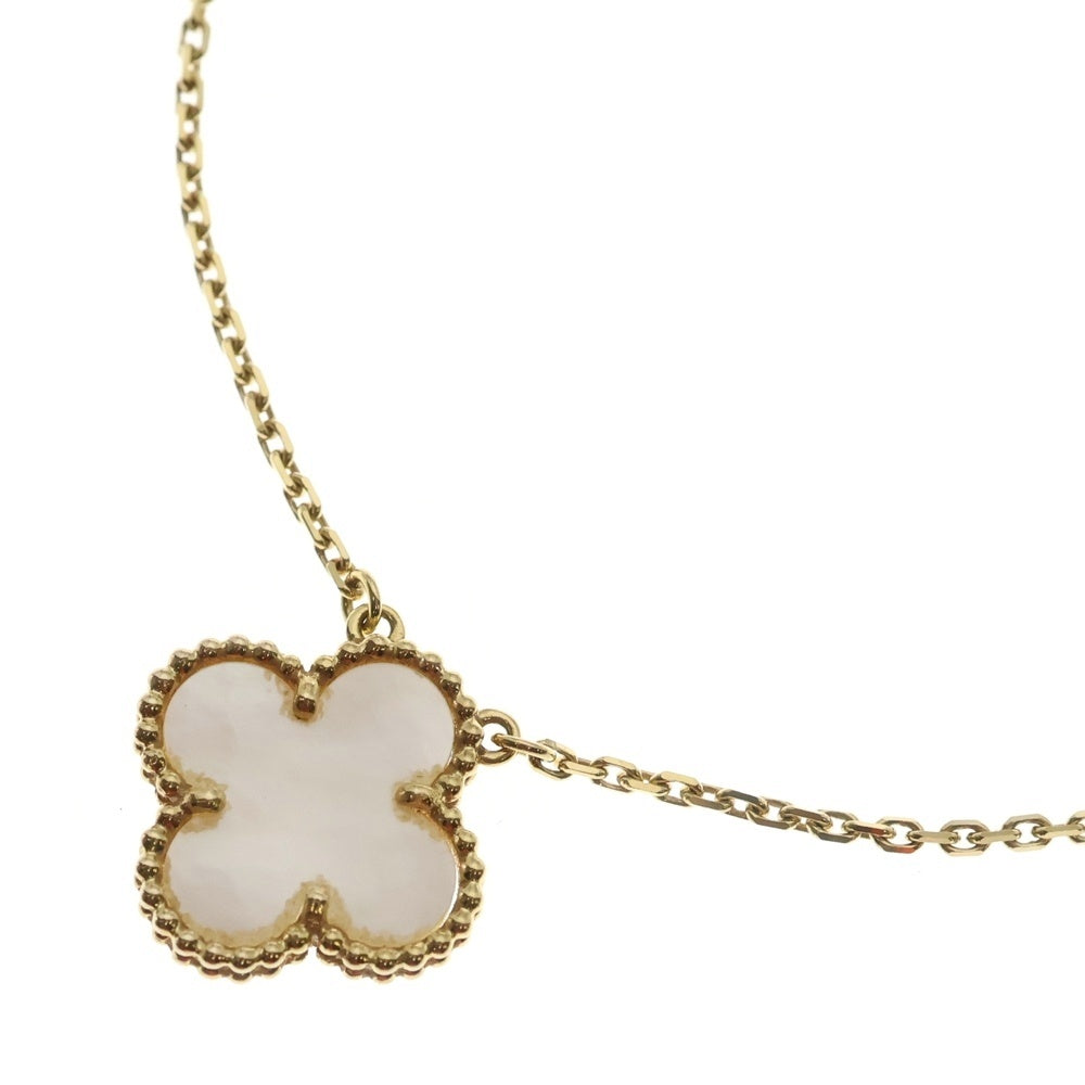 Van Cleef & Arpels(ヴァンクリーフアンドアーペル) ヴィンテージアルハンブラ マザーオブパール ネックレス Au750YG イエローゴールド VCARA45900 ジュエリー レディース