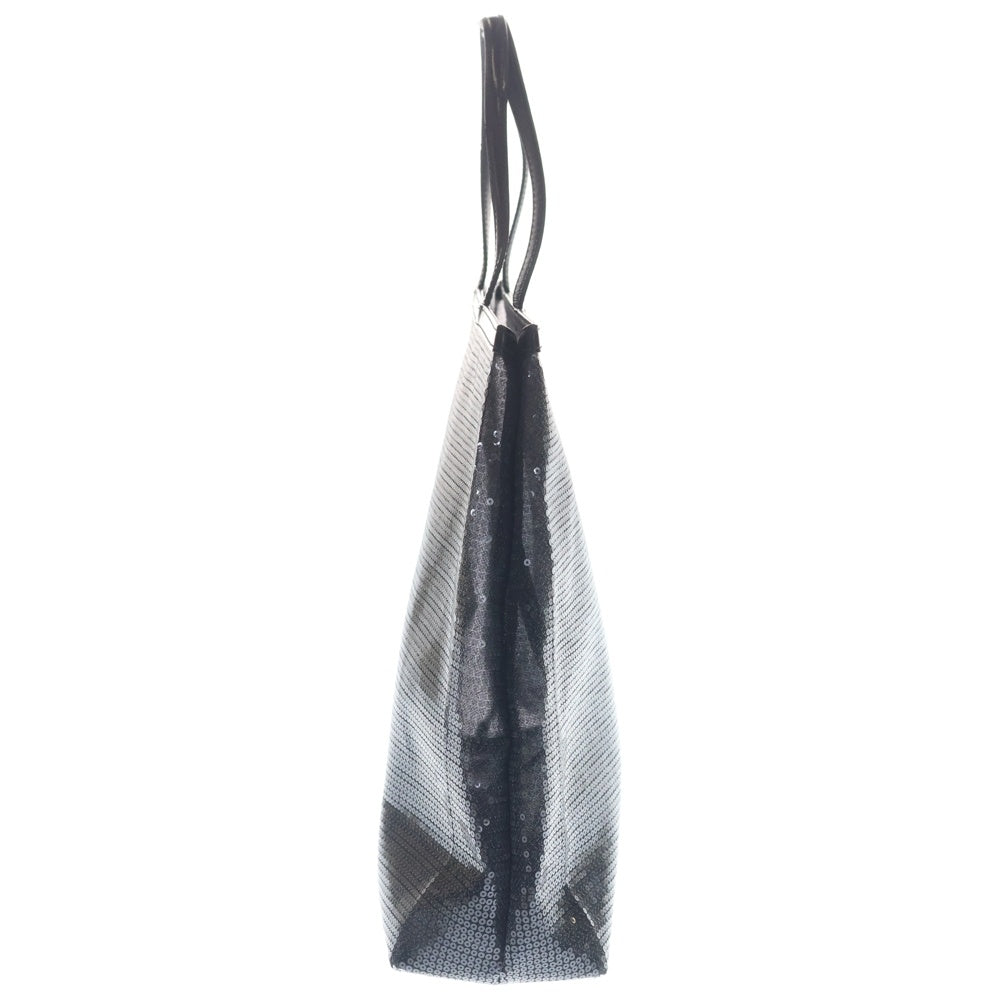PRADA(プラダ) ロゴ トートバッグ ハンドバッグ スパンコール ブラック 1BG416 シルバー金具 レディース