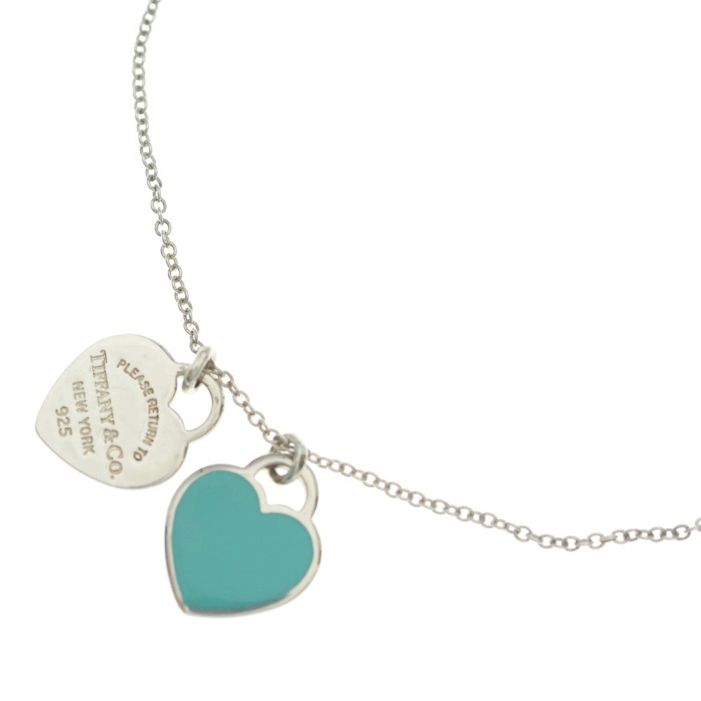 TIFFANY & Co.(ティファニー) Ag925 リターントゥ ハート ネックレス ペンダント チェーン シルバー×ティファニーブルー 2.6g レディース