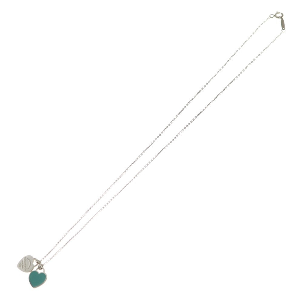 TIFFANY & Co.(ティファニー) Ag925 リターントゥ ハート ネックレス ペンダント チェーン シルバー×ティファニーブルー 2.6g レディース