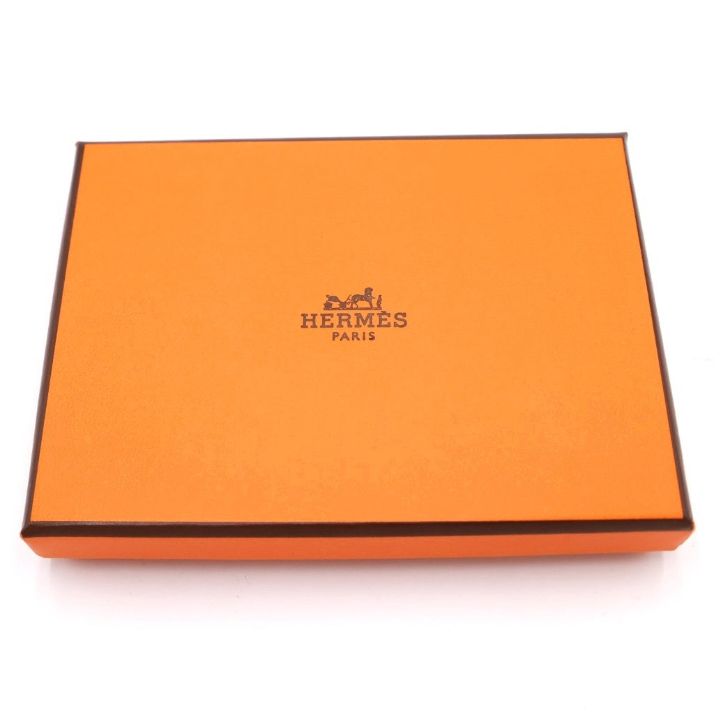 HERMES(エルメス) Hセリエ ブラック エヴァーグレイン カードケース W刻印 ブラック レディース