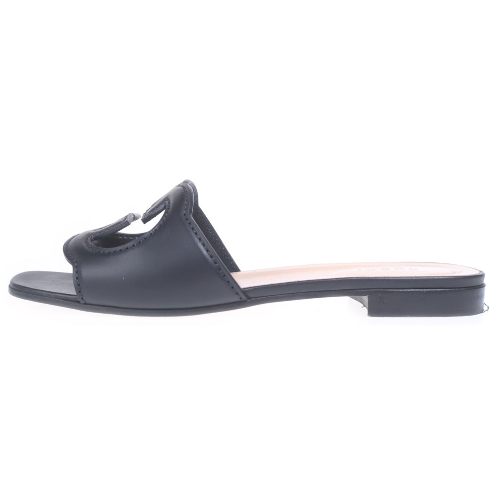GUCCI(グッチ) インターロッキングG カットアウト スライドサンダル ブラック #36.5 レディース