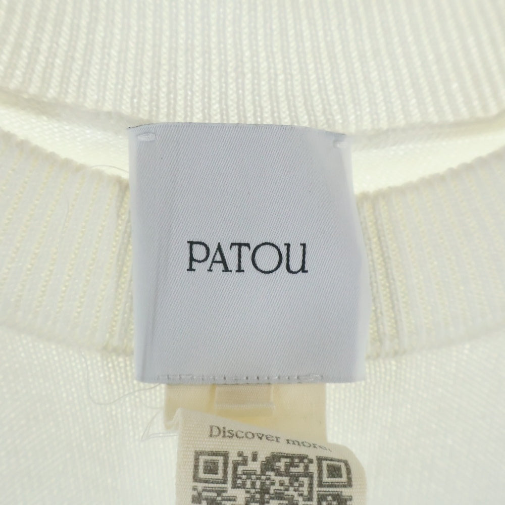 PATOU(パトゥー) ニット トップス ホワイト ロゴ レディース