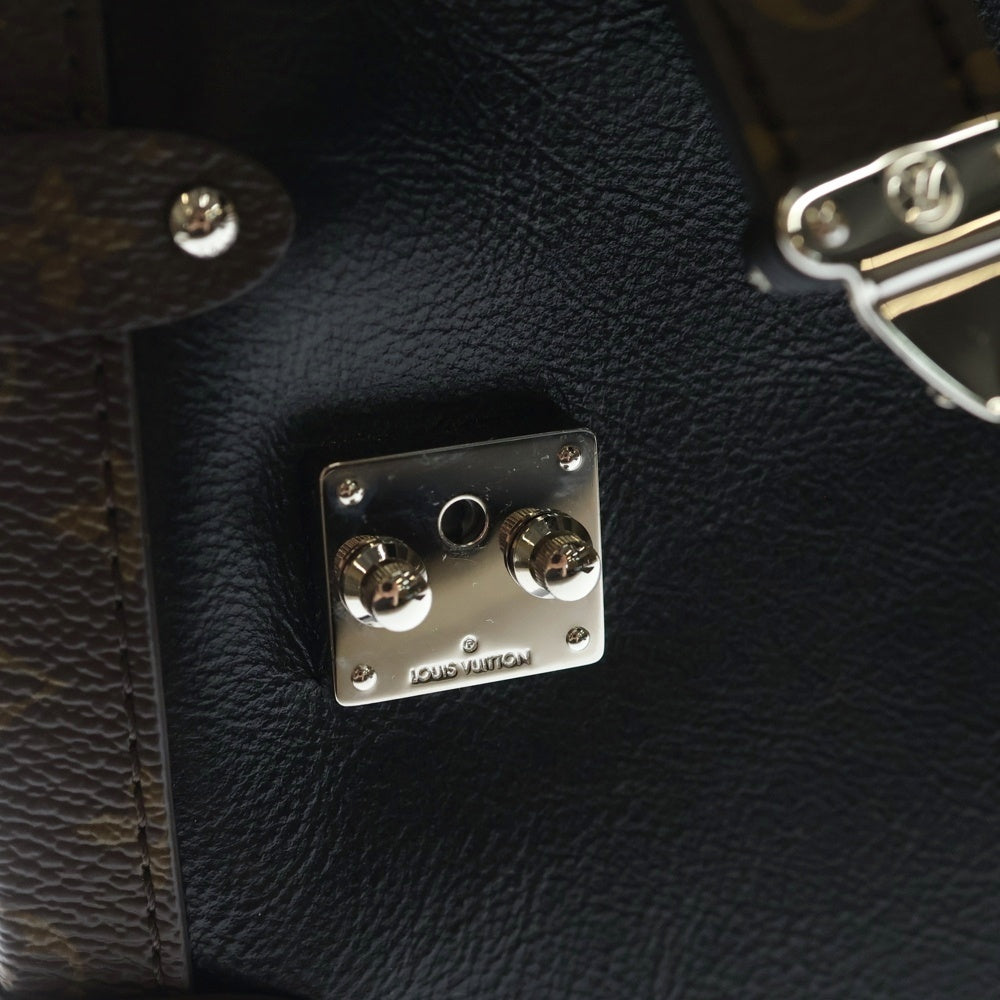 LOUIS VUITTON(ルイヴィトン) サイドトランク バイブ MM ハンドバッグ ショルダーバッグ チェーンバッグ ブラック×ブラウン レザー×PVC M15195 シルバー金具 レディース