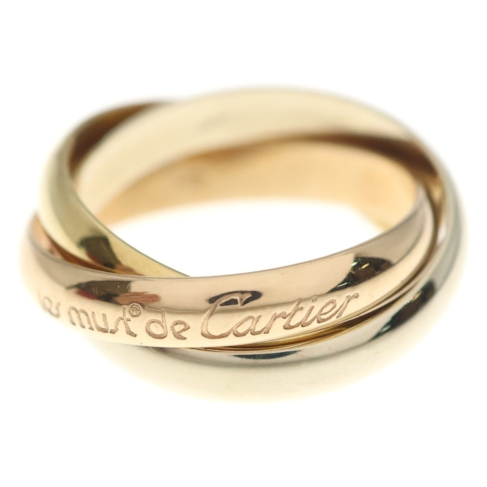 Cartier(カルティエ) トリニティ リング ゴールド×シルバー×ピンクゴールド Au750 #53 8.3g レディース