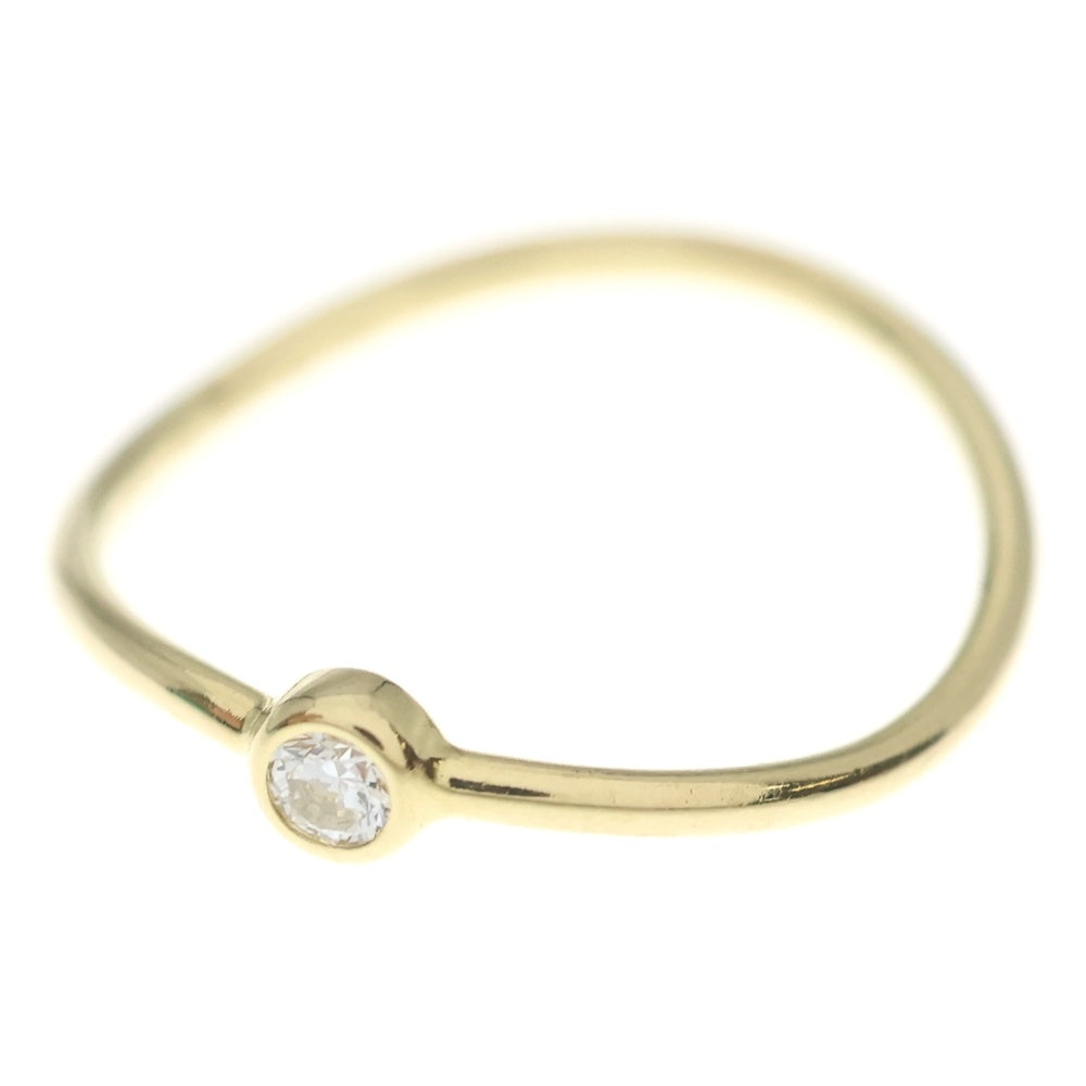 TIFFANY & Co.(ティファニー) エルサペレッティ ウェーブ シングルロウ 1Pダイヤ リング 指輪 ゴールド Au750YG 1.0g レディース