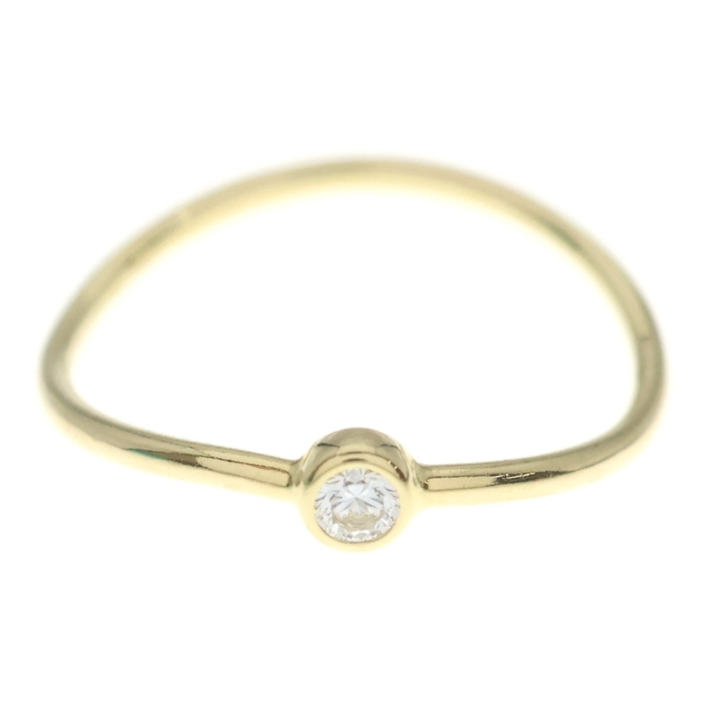 TIFFANY & Co.(ティファニー) エルサペレッティ ウェーブ シングルロウ 1Pダイヤ リング 指輪 ゴールド Au750YG 1.0g レディース