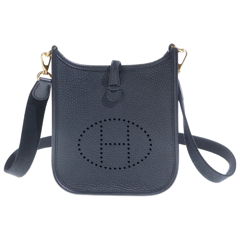 HERMES(エルメス) エブリンTPM ブラック トゴ ショルダーバッグ ゴールド金具 K刻印 レディース