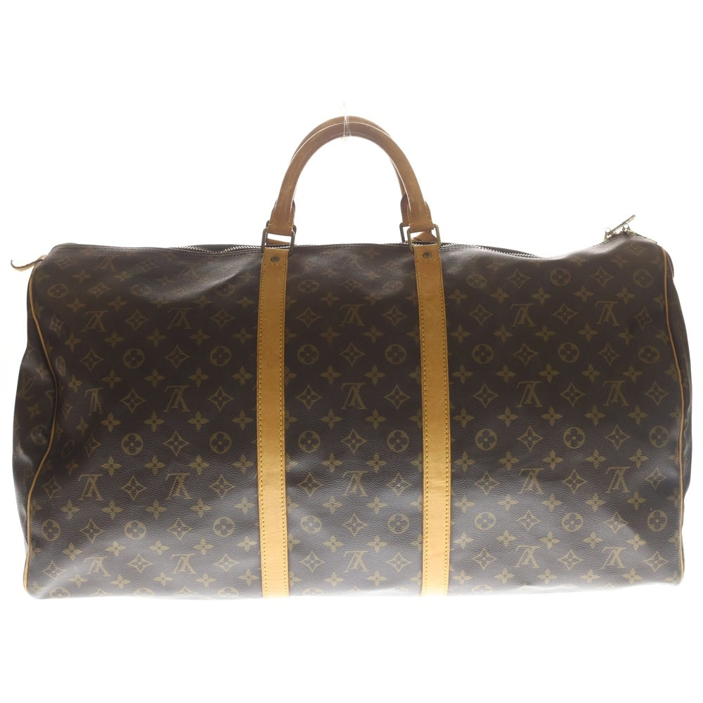 LOUIS VUITTON(ルイヴィトン) モノグラム キーポル60 ボストンバッグ ハンドバッグ ブラウン レザー×PVC M41422 ゴールド金具 レディース