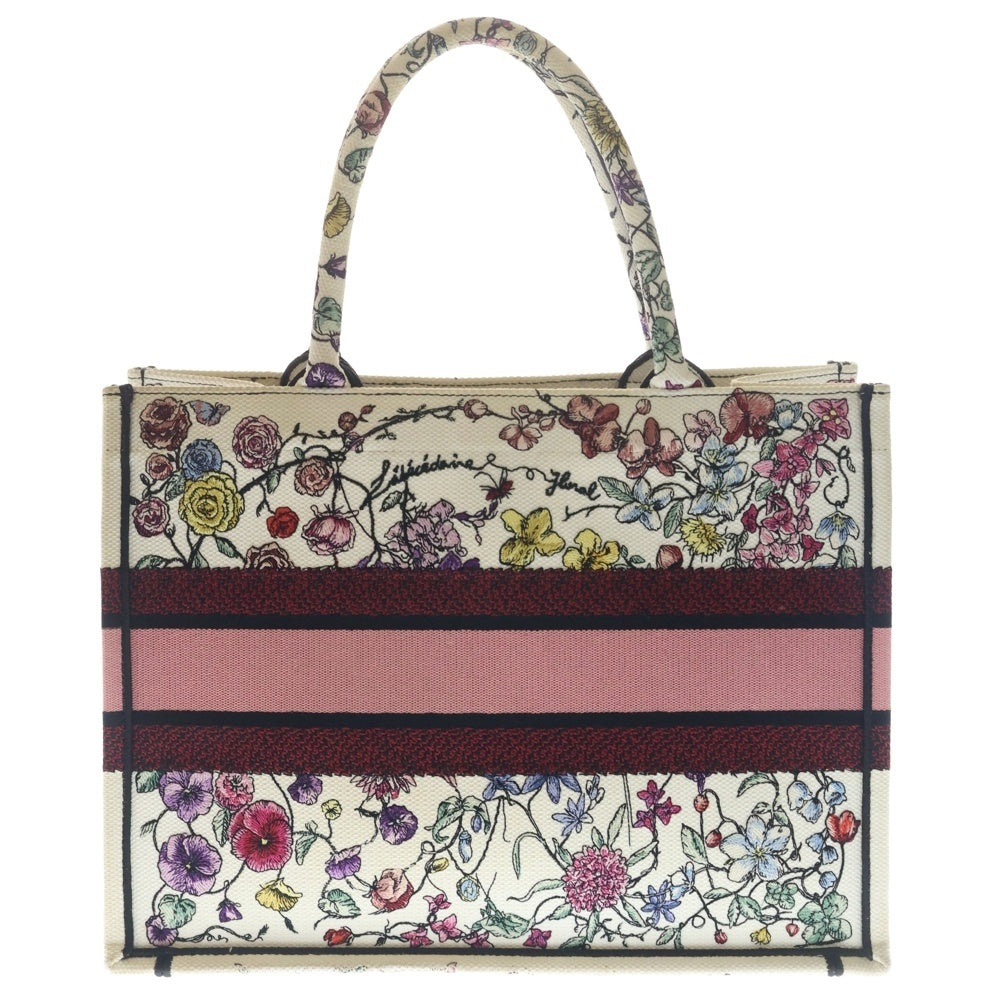 Christian Dior(クリスチャンディオール) ブックトート ミディアム ハンドバッグ トートバッグ ピンク×マルチカラー フラワー キャンバス M12862RIWM932 レディース