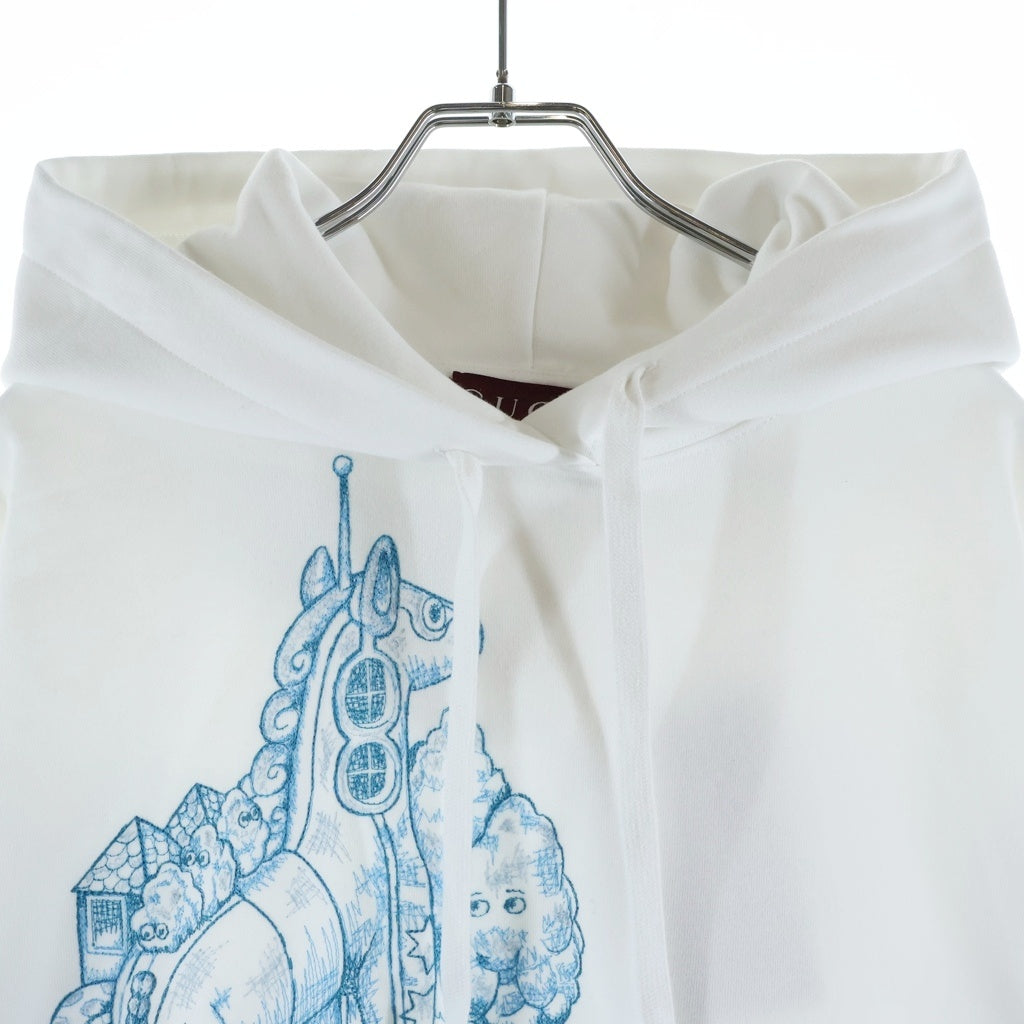 GUCCI(グッチ) ヒグチユウココラボ グラフィックバックプリント フーディ パーカー ホワイト #S レディース