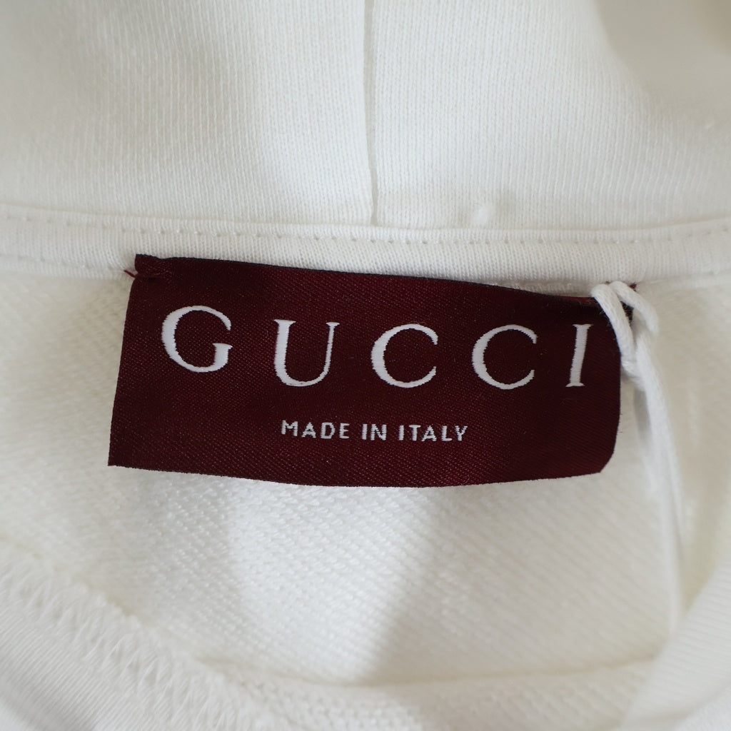 GUCCI(グッチ) ヒグチユウココラボ グラフィックバックプリント フーディ パーカー ホワイト #S レディース