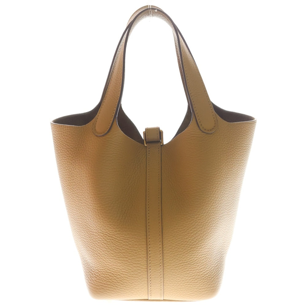 HERMES(エルメス) ピコタンロック PM ピスキュイ トリヨンクレマンス レザー ハンドバッグ ゴールド金具 ベージュ B刻印 レディース
